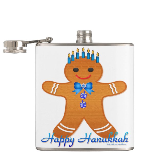 Cantil Judaica Hanukkah Gingerpão Man Menorah (Aberto)