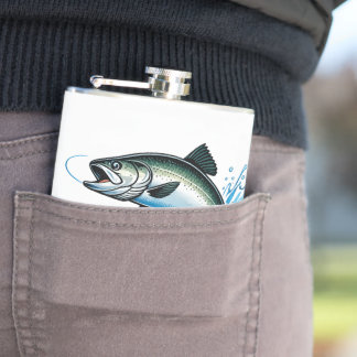 Cantil Jumping Salmon Splash Gift for Fisherman Art