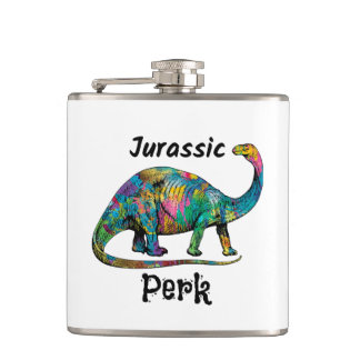 Cantil Jurassic Perk Dinossauro Colorido Branco