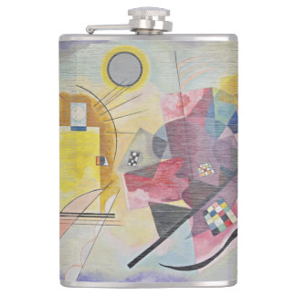 Cantil Kandinsky Amarelo Vermelho Azul Frasco de Arte Abs