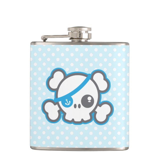 Cantil Kawaii Pirate Skull Flask (Frente)