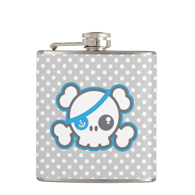 Cantil Kawaii Pirate Skull Flask (Frente)