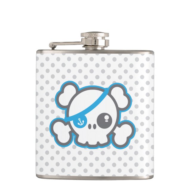 Cantil Kawaii Pirate Skull Flask (Frente)