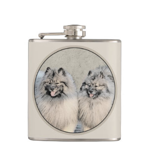 Cantil Keeshond Brothers Painting - Arte Original de Cach