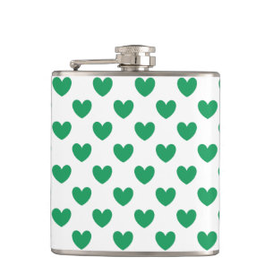 Cantil Kelly Green Polka Hearts em branco
