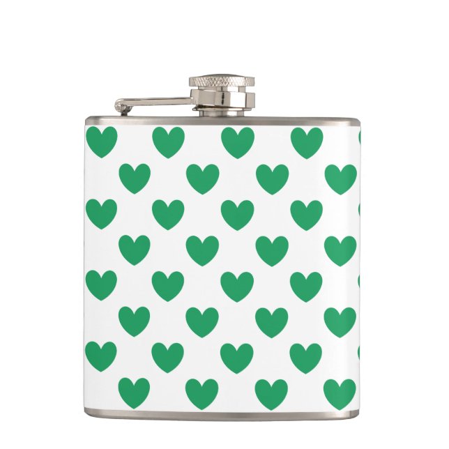 Cantil Kelly Green Polka Hearts em branco (Frente)