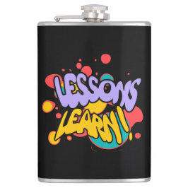 CANTIL KITCHEN PAINT SPLASH LESSONS VINYL WRAPPED FLASK 