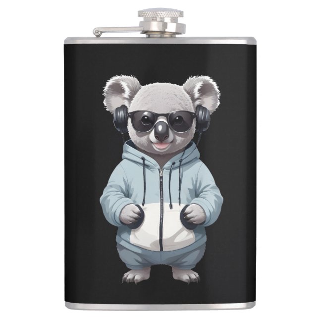 Cantil Koala Vestindo Hoodie Funny Legal Caráter Animal (Frente)