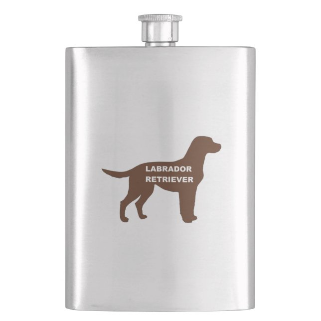 Cantil Labrador Retriever chocolate com nome colorido sil (Frente)