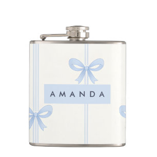 Cantil Laço de Fita Azul Pastel Coquette Personalizado