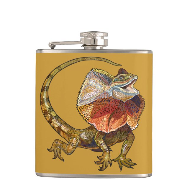 Cantil lagarto necked do folho (Frente)