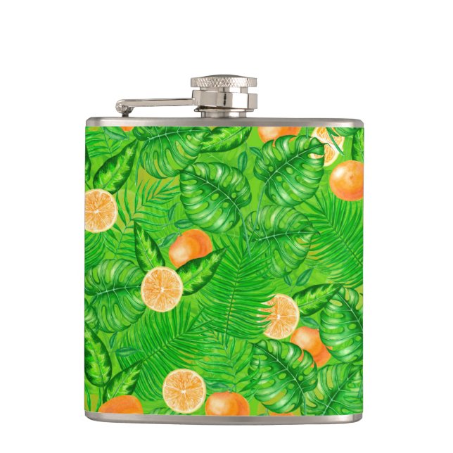 Cantil Laranjas e folhas tropicais (Frente)