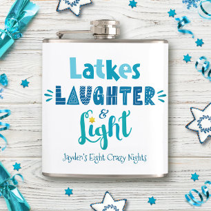 Cantil Latkes de Hanukkah Risos Luz Nome Divertido Person