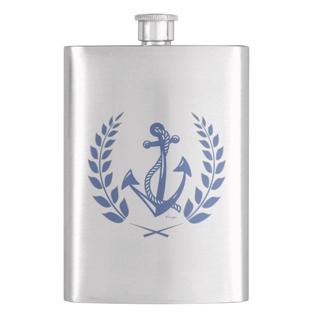 Cantil Laurel Wreath com Âncora Náutica (Frente)