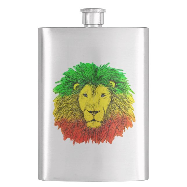 Cantil Leão de rasto vermelho-amarelo, desenho da Jamaica (Frente)