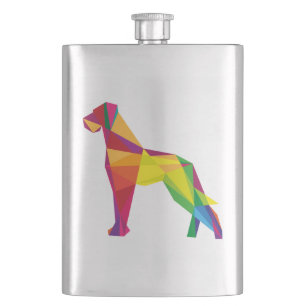 Cantil Legal vermelho e amarelo abstrato grande Dane ilus