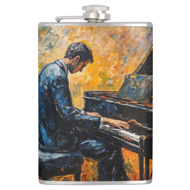 Cantil Leitor de Piano - Pintura de Óleo (Frente)