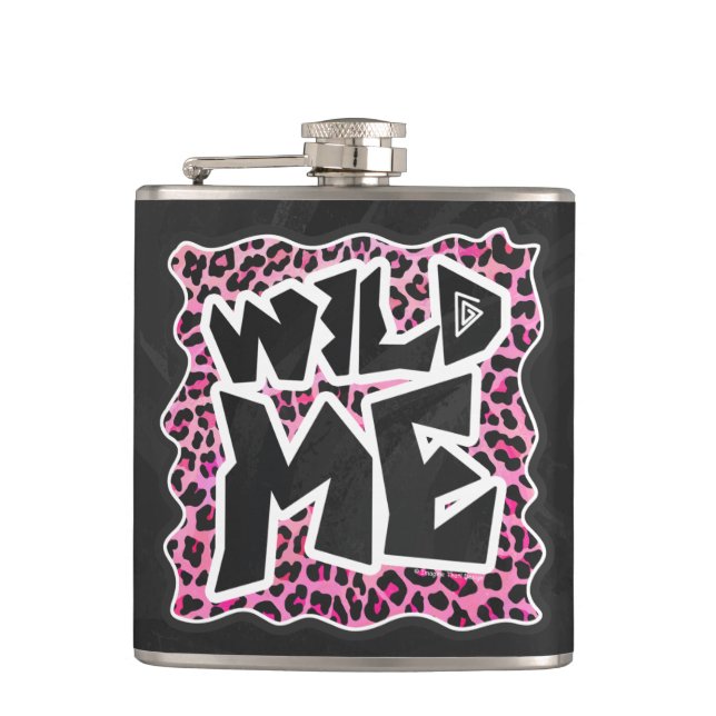 Cantil Leopard me Wild Black and Hot Pink Design (Frente)