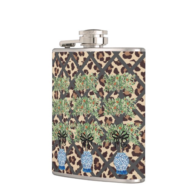 Cantil Leopard Orange Topioiserie Ginger Jar (Esquerda)