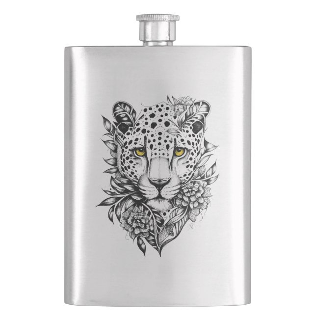 Cantil Leopard Wild Animal Nature Ilustração Arte (Frente)