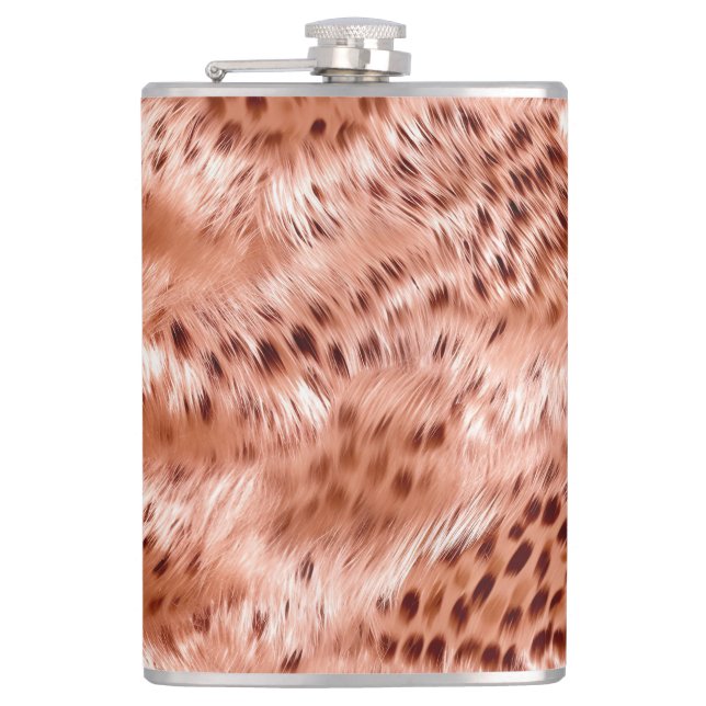 Cantil Leopardo Cor-de-Rosa rosa Dourado (Frente)