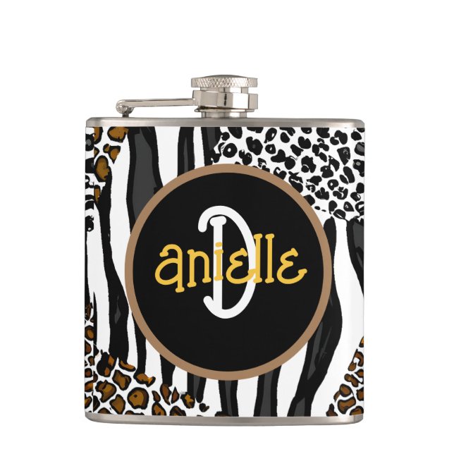 Cantil Leopardo e Zebra Stripes Impressão personalizadas (Frente)