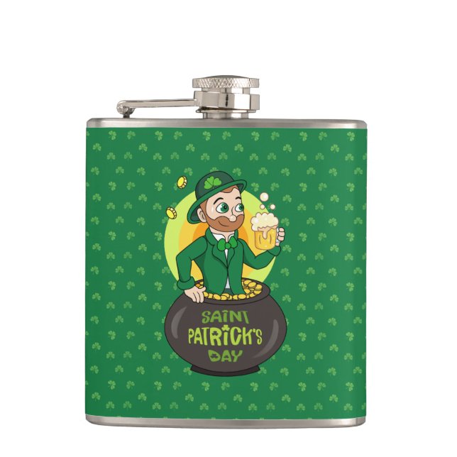 Cantil Leprecaína de desenho animado em pote de ouro segu (Frente)