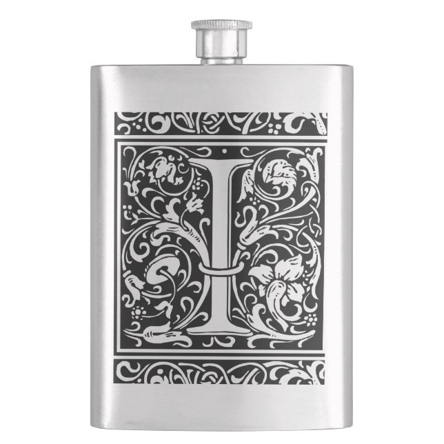 Cantil Letra I Monograma Medieval Arte Nova (Frente)