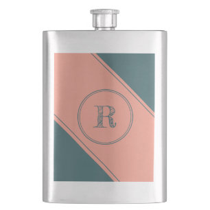 Cantil Letra inicial do retângulo geométrico em círculo d