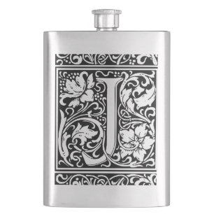 Cantil Letra J Monograma Medieval Art Nouveau