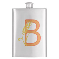 Letra maiúscula B monograma floral