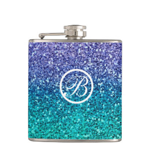 Cantil Lilás Roxo & Verde Água Téu Brilhante Glitter