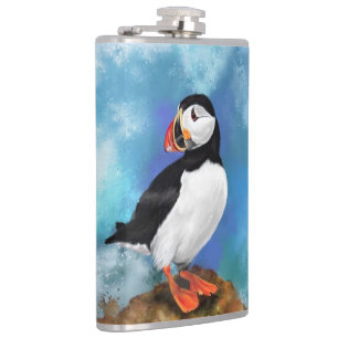 Cantil Linda pintura de pássaros do Atlântico Puffin Mi