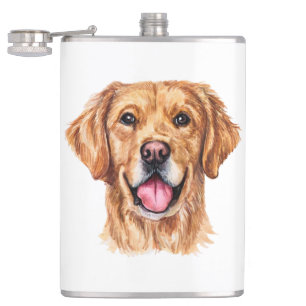Cantil Lindo Presente de Retriever Dourado Aquarela Cacho