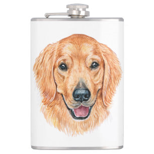 Cantil Lindo Presente de Retriever Dourado Aquarela Cacho