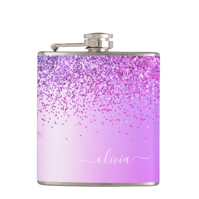 Cantil Lingueta Roxa Monograma Nome Luxury Girly (Frente)