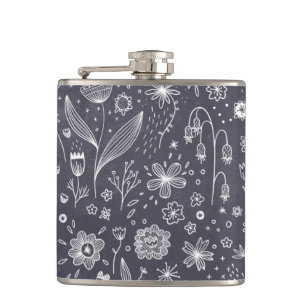 Cantil Linha Floral Arte Monocromática