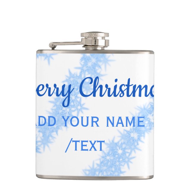 Cantil Linhas brilhantes de natal alegre azul adiciona no (Frente)