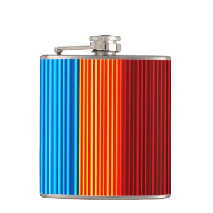 Cantil Linhas Vermelhas Amarelas Neon Azul