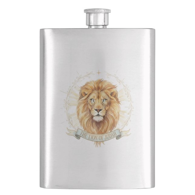 Cantil Lion of Judah Classic 8oz Stainless Steel Flask (Frente)