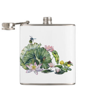 Cantil Lírios de água japoneses e Flores de Lotus