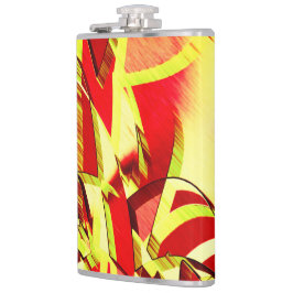 Cantil Listras amarelas na imagem vermelha, distorcida