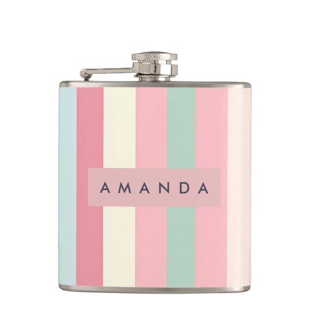 Cantil Listras Pastel Minimalistas Personalizadas (Frente)
