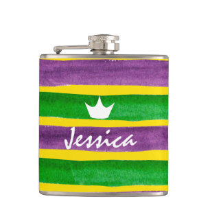 Cantil Listras roxas personalizadas do ouro verde do