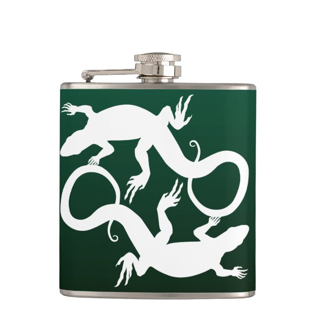 Cantil Lizard Flask Custom Reptile Lizard Art Drask (Frente)
