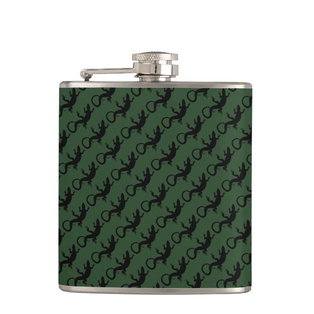 Cantil Lizard Flask Custom Reptile Lizard Art Drask (Frente)