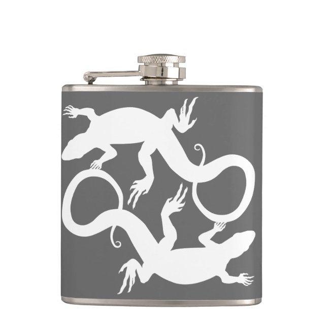 Cantil Lizard Flask Custom Reptile Lizard Art Drask (Frente)