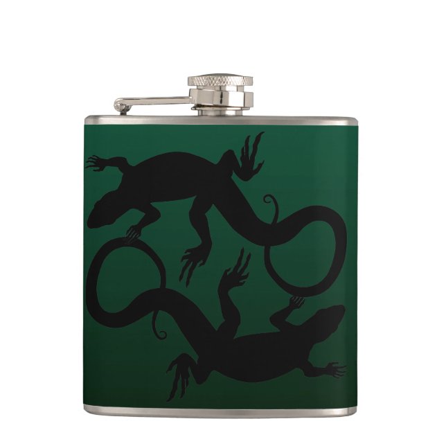 Cantil Lizard Flask Custom Reptile Lizard Art Drask (Frente)