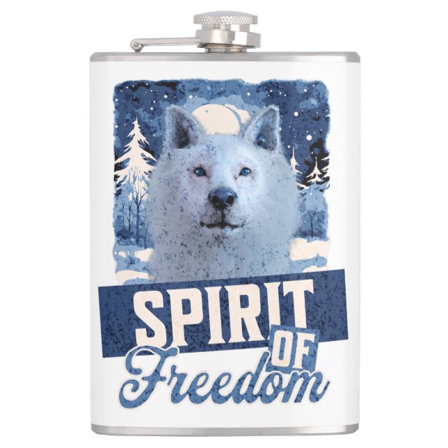 Cantil Lobo Ártico Espírito de Liberdade Desenho de Vida  (Frente)