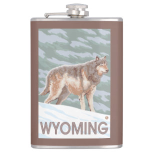 Cantil Lobo cinzento StandingWyoming